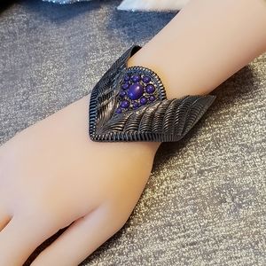 Giles & Brother Black Oxidized Cuff Bracelet